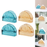 Maxbell Facial Napkin Box Cover Ornament Multifunction for Restaurant Desktop Office Droplet shape blue
