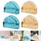 Maxbell Facial Napkin Box Cover Ornament Multifunction for Restaurant Desktop Office Droplet shape blue