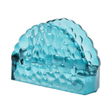Maxbell Facial Napkin Box Cover Ornament Multifunction for Restaurant Desktop Office Droplet shape blue