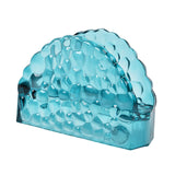 Maxbell Facial Napkin Box Cover Ornament Multifunction for Restaurant Desktop Office Droplet shape blue