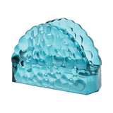 Maxbell Facial Napkin Box Cover Ornament Multifunction for Restaurant Desktop Office Droplet shape blue