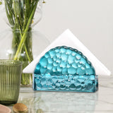 Maxbell Facial Napkin Box Cover Ornament Multifunction for Restaurant Desktop Office Droplet shape blue
