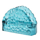 Maxbell Facial Napkin Box Cover Ornament Multifunction for Restaurant Desktop Office Droplet shape blue