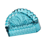 Maxbell Facial Napkin Box Cover Ornament Multifunction for Restaurant Desktop Office Petal shape blue