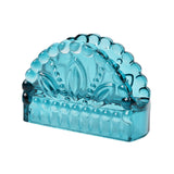 Maxbell Facial Napkin Box Cover Ornament Multifunction for Restaurant Desktop Office Petal shape blue