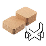 Maxbell Mug Coasters with Holder Wooden Mug Mats Reusable for Home square