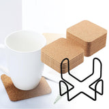Maxbell Mug Coasters with Holder Wooden Mug Mats Reusable for Home square