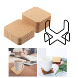 Maxbell Mug Coasters with Holder Wooden Mug Mats Reusable for Home square
