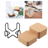 Maxbell Mug Coasters with Holder Wooden Mug Mats Reusable for Home square