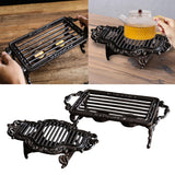 Maxbell Iron Teapot Warmer stand Both Side Handle Sturdy Practical Coaster Style A