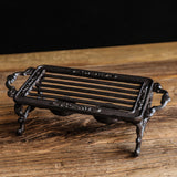 Maxbell Iron Teapot Warmer stand Both Side Handle Sturdy Practical Coaster Style A