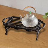 Maxbell Iron Teapot Warmer stand Both Side Handle Sturdy Practical Coaster Style A