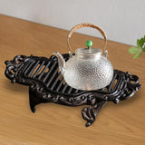 Maxbell Iron Teapot Warmer stand Both Side Handle Sturdy Practical Coaster Style B
