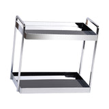 Maxbell 2 Tier Table Makeup Organiser Bathroom Tray for Office Bathroom Countertop Black