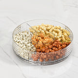 Maxbell Countertop Turntable 10inches Cosmetic Storage Box Snacks Container Accessory Transparent