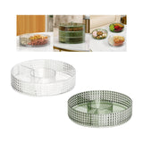 Maxbell Countertop Turntable 10inches Cosmetic Storage Box Snacks Container Accessory Transparent