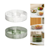 Maxbell Countertop Turntable 10inches Cosmetic Storage Box Snacks Container Accessory Transparent