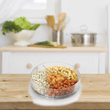 Maxbell Countertop Turntable 10inches Cosmetic Storage Box Snacks Container Accessory Transparent