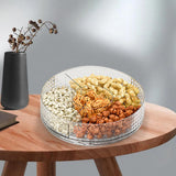 Maxbell Countertop Turntable 10inches Cosmetic Storage Box Snacks Container Accessory Transparent