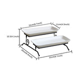 Maxbell 2 Layer Serving Platter Cupcake Cake Stand Removable for home Bar white