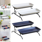 Maxbell 2 Layer Serving Platter Cupcake Cake Stand Removable for home Bar white