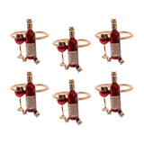 Maxbell Set of 6 Napkin Buckle Decorating Easy Installation for Dinner Table Wedding
