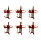 Maxbell Set of 6 Napkin Buckle Decorating Easy Installation for Dinner Table Wedding