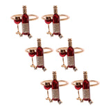 Maxbell Set of 6 Napkin Buckle Decorating Easy Installation for Dinner Table Wedding