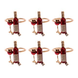 Maxbell Set of 6 Napkin Buckle Decorating Easy Installation for Dinner Table Wedding