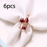 Maxbell Set of 6 Napkin Buckle Decorating Easy Installation for Dinner Table Wedding