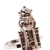 Maxbell Set of 6 Napkin Rings Nutcracker Unique for Hotel Baby Shower Restaurant Silver