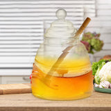 Maxbell Honey Pot with Dipper and Lid Kitchen Tools Honey Jar for food Large