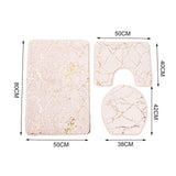 Maxbell 3x Toilet Seat Cushion Sets Soft Decorations Doormat Mat for Toilet Bathroom Beige