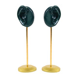 Maxbell Durable Earring Display Stand Resin Ear Model Stud Holder Showcase Stable Left