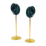 Maxbell Durable Earring Display Stand Resin Ear Model Stud Holder Showcase Stable Left