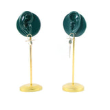 Maxbell Durable Earring Display Stand Resin Ear Model Stud Holder Showcase Stable Left
