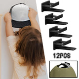 Maxbell 12x Hat Organizer Organizer No Drilling Hat Hooks for Wall Mount for Bedroom yellow