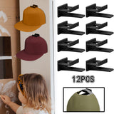 Maxbell 12x Hat Organizer Organizer No Drilling Hat Hooks for Wall Mount for Bedroom yellow