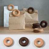 Maxbell Donut Shape Wooden Bag Clip Clamp Compact for Household Home Beech Wood