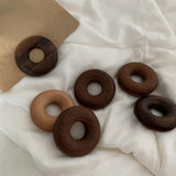 Maxbell Donut Shape Wooden Bag Clip Clamp Compact for Household Home Beech Wood
