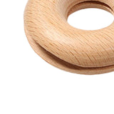 Maxbell Donut Shape Wooden Bag Clip Clamp Compact for Household Home Beech Wood