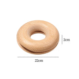 Maxbell Donut Shape Wooden Bag Clip Clamp Compact for Household Home Beech Wood