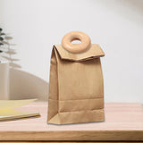 Maxbell Donut Shape Wooden Bag Clip Clamp Compact for Household Home Beech Wood