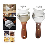 Maxbell Cheese Chocolate Slicer Utensils Kitchen Gadgets with Wood Handle Adjustable Style A