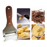 Maxbell Cheese Chocolate Slicer Utensils Kitchen Gadgets with Wood Handle Adjustable Style A