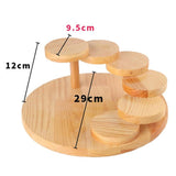 Maxbell Sushi Serving Tray Succulent Holder Cup Cake Plate for Christmas Party Round