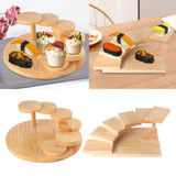 Maxbell Sushi Serving Tray Succulent Holder Cup Cake Plate for Christmas Party Round