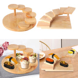 Maxbell Sushi Serving Tray Succulent Holder Cup Cake Plate for Christmas Party Round