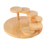 Maxbell Sushi Serving Tray Succulent Holder Cup Cake Plate for Christmas Party Round