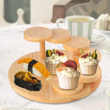 Maxbell Sushi Serving Tray Succulent Holder Cup Cake Plate for Christmas Party Round